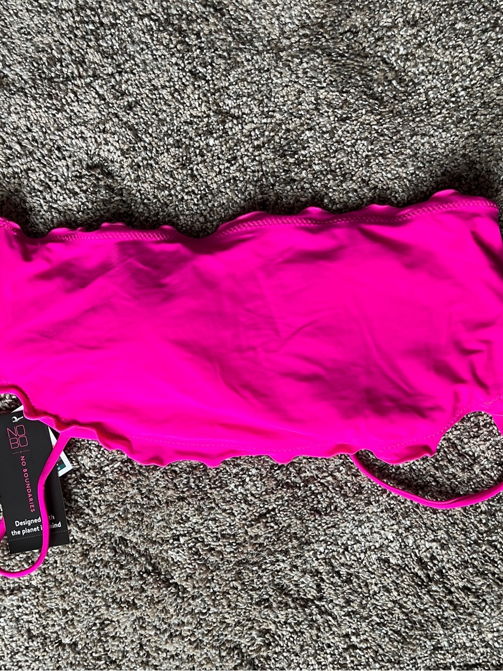 No Boundaries Bright Pink Bandeau Swim Top